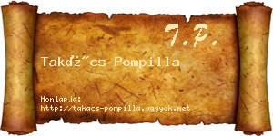 Takács Pompilla névjegykártya